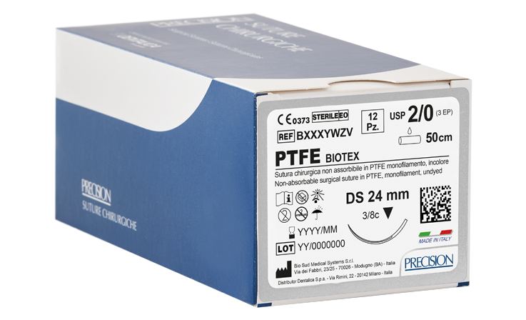 Picture of PTFE-Biotex / Tapercut 3/8 - 16 mm - Size 5/0